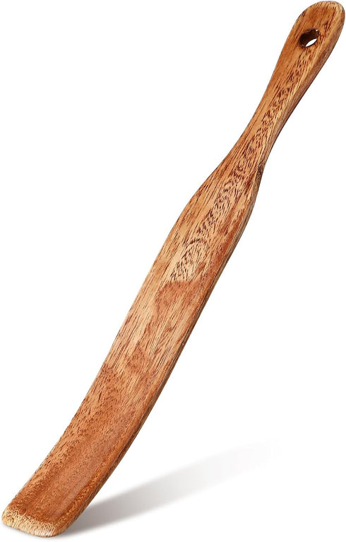 11 Inch Acacia Wooden Sourdough Spatula, Mixing Stir Stick with Hanging Hole for Cooking