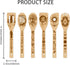 GLOBLELAND 6Pcs Magic Divination Bamboo Cooking Utensils Set, Engraved Wooden Spoons for Kitchen Gift