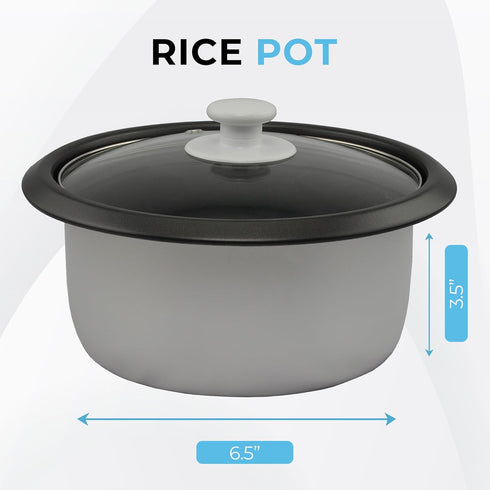 8-Cup Courant Rice Cooker (Cooked), Removable Non-Stick Bowl, One Touch Rice Cooker, Red
