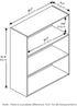 Furinno Pasir Open Shelf Bookcase, 3-Tier, Espresso