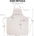 Professional Bib Apron by conda, 100% Cotton Canvas, Waterproof, 31inch x 27inch, 3 Pockets for Adults