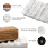 CNTBO WeDoDecor Real Marble Soap Dish for Shower Stone Tray Small Bar Soap Holder with Self Draining | Non-Slip, Luxury