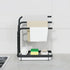 Apsan Sponge Holder with Drain Pan for Kitchen Sink, Kitchen Sink Caddy Organizer for Sponge Brush Soap Dish