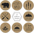 Rustic Mountain Baby Shower Stickers / 500 Gender Neutral 1.5" Adventure Birthday Party Labels / Made in The USA