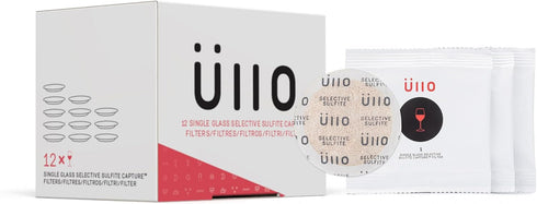 Ullo Selective Sulfite Replacement Filters, Single Glass, 12-Pack for Removing Histamines