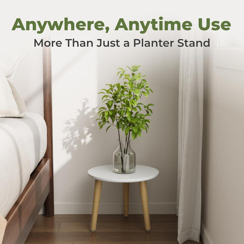 Leaf&lull Plant Stand Indoor Small Plant Table for Large Plants Wood Plant Stool Tall Plant Holder for Living Room