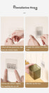 Set of 2 Wall Mounted Storage Organizer Bins, Stackable Clear Plastic Storage for Fridge, Kitchen, Bathroom