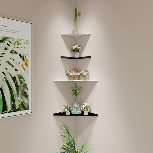 YUjieSTC 3.0mm Rooms(11 (11.3 inch Corner Shelf, Aluminum Alloy Corner Shelf Wall Mounted, for Bathrooms,Offices