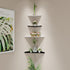 YUjieSTC 3.0mm Rooms(11 (11.3 inch Corner Shelf, Aluminum Alloy Corner Shelf Wall Mounted, for Bathrooms,Offices