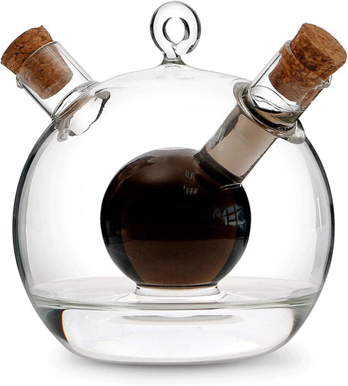 2 in 1 Oil and Vinegar Dispenser Cruet Bottle, Kitchen Supplies Glass