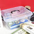 8 Quart Clear Storage Bin with Handle, 2 Packs for Organizing