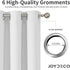 Joydeco Blackout Curtains 72 Inches Long, 2 Panels Set, Thermal Insulated Room Darkening Curtains (Greyish White)
