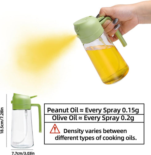 16oz,2 1 470ml (2PCS-White Aovdy Oil Sprayer for Cooking in Olive Oil Dispenser and Oil Sprayer - Olive Bottle Spray
