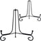 2PCS Premium Black Iron Plate Stands, 8 Inch Decorative Metal Holders for Displaying Plates, Frames, Books, and Cards