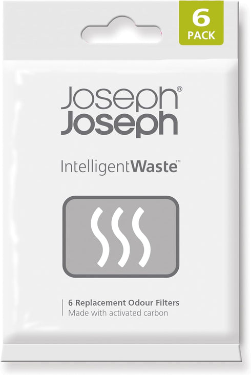 Joseph Joseph Activated Carbon Odor Filter Refills for Food Waste Caddy - Pack of 6