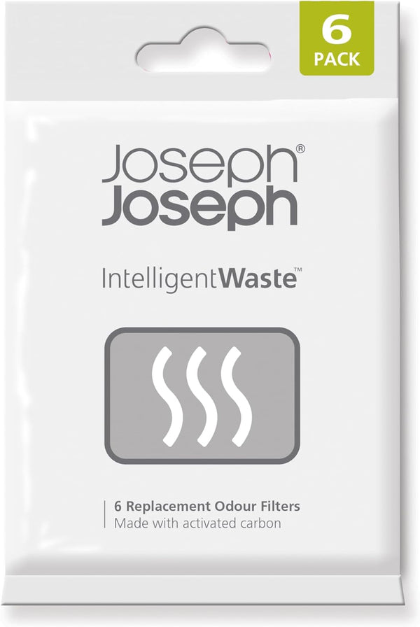 Joseph Joseph Activated Carbon Odor Filter Refills for Food Waste Caddy - Pack of 6