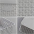 4-Pack Plastic Office Storage Baskets, A4 Basket Trays in Grey for Organizing Supplies