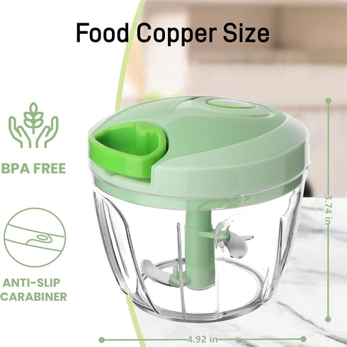 Vegetable Chopper, Manual Food Processor, Veggie Chopper Cutter for Salad, Garlic, Onion