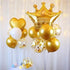 NpeyBeicuelq 4Pcs Gold Crown Foil Balloons, Wedding Bridal Shower Engagement Party Supplies