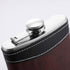 Premium 1 Pack 8 Oz Hip Flask for Liquor, Soft Touch Leather Wrap with Funnel, Leak Proof Stainless Steel