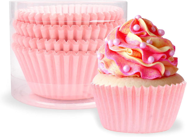 Cupcake Liners for Baking, 100PCS Muffin Liners, Standard Non Stick Baking Cups, Greaseproof Cupcake Holders (Pink)