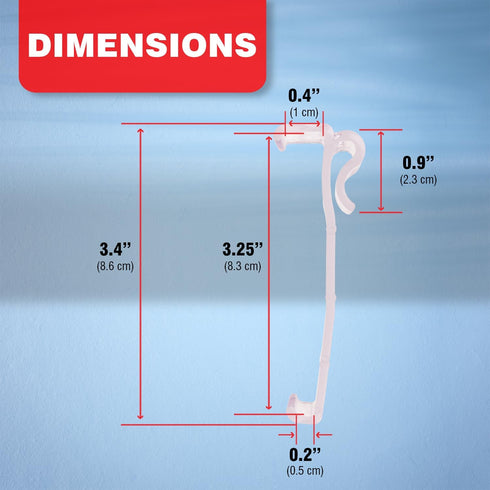 Amazing Drapery Hardware 3.25 Inch Clear Valance Clips, 12-Pack for Top Blind Brands & Window Shades