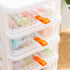 Gagee 3 Drawer Mini Desktop Unit, Clear/White Plastic Dressers for Arts and Crafts, Small Tools, Sewing Accessories