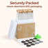 4 oz 6Pcs Set, ComSaf Glass Spice Jars with Label, Empty Spice Containers with Bamboo Lids, Square Seasoning Containers