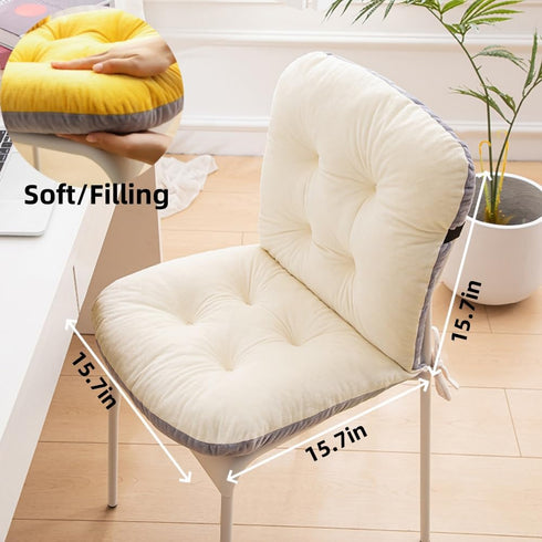 Yuthsona Non-Slip Rocking Chair Cushion Seat Cushion Plush with Ties Soft Seat Pad with High Back Desk Chair Pad