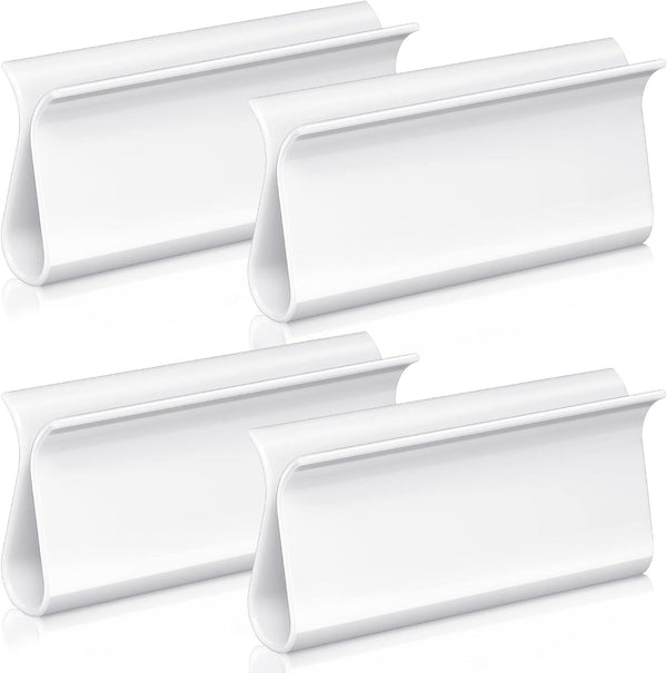 Roller Window Shades Pull for Blinds, Shade Grips Plastic Hem Grip Roller Shade Hardware for Home (White, 4 Pieces)