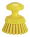 Vikan 38856 Round Stiff Scrub Brush, 5", Yellow, PP/PBT