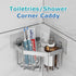 Anjing 4 Kitchen Sink Caddy Corner Sponge Holder Organizer, Stainless Steel Adhesive with Hooks
