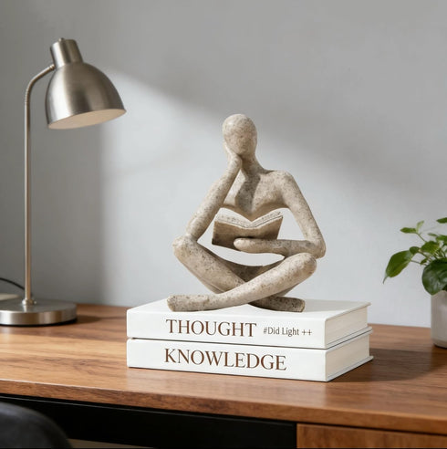 Bookshelf Decor, Coffee Table Decor, Library Decor Sculptures - Abstract Thinker Statue, Resin Modern Art Sculptures