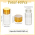 SUNNYCLUE 40Pcs Tiny Glass Storage Jars 10ml Glass Jars with Aluminium Screw capss Clear Jars Set Clear Glass Sample Vials Mini Glass Bottles for Essential Oil Liquid Powder Message Jewelry DIY Craft