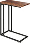 Yusong C Shaped End Table - Slide Under Sofa Couch Bed, Small