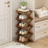 YYW Bamboo Shoe Rack for Entryway - Installation-Free and Foldable Vertical Shoe Storage Organizer