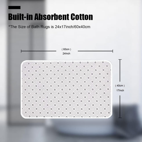 TheBlackSpot Colorful Cartoon Polka Dot Bathroom Rugs, Non Slip Bath Mat, Imitation Cashmere Door Rug
