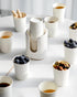 5 oz Square Ceramic Bathroom Cup Dispenser, Disposable Paper Cup Holder for Mouthwash on Vanity Countertop