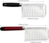 2 PACK French Fry Crinkle Cutter,Wavy Potato Slicer Cutter,Vegetable Veggie Chopper Cut Knife,Cucumber Carrot Garnishing Knife, Home Kitchen Wavy Blade Cutting Tool by Aswewamt