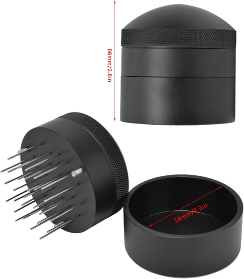 28 Needle WDT Tool, Handheld Espresso Stirrer Coffee Tamper, 51-58mm Espresso Coffee Distributor Tool (58mm)