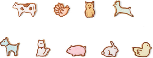 Fox Run Mini Animal Cookie Cutters, Metallic, 0.75 x 1.5 x 1 inches