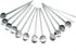 kilofly 12 pcs Reusable Stainless Steel Bar Spoon Straws with 2 Cleaning Brushes
