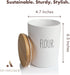 4 1080mL Counter Arthausen Flour Ceramic Storage Cup / Container w/Bamboo Lid Silicone Seal & Spoon, Modern Abstract