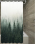 Green Misty Forest Shower Curtain Nature Shower Curtain Set Pine Tree Jungle Mountain Plant Rustic Scenery Landscape Shower Curtains for Bathroom Decor Fabric 36x72 Inch by JAWO