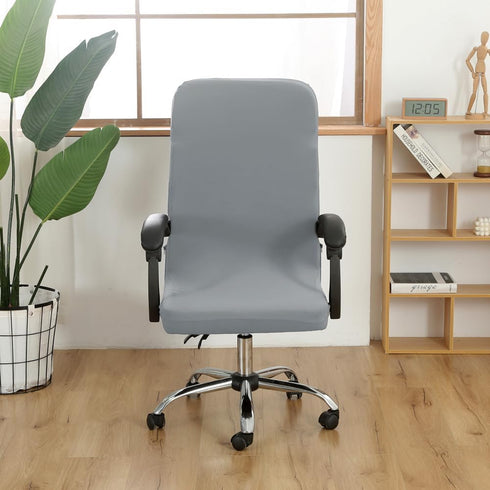 Office Chair Covers, Water Resistant Stretch Computer Chair Slipcover with Durable Zipper Universal Fit Boss Modern Simplism Style High Back Chair (M, Smoke-gray) by Acoolser