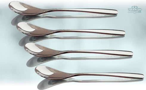 Egg Spoons for Soft Boiled Eggs | 18/10 Stainless Steel | 5.5 inches | Set of 4