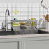 Valdama 304 Kitchen Sink Caddy Organzier with Sponge Holder and Removable Drip Tray for Kitchen Sink, Stainless Steel