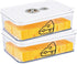 Yomjarl 2 Pcs Cheese Container for Refrigerator,Cream Cheeses Storage Box,Cheese Keeper with Airtight
