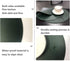 Jovono Faux Leather Round Placemats and Coasters, Wipeable Table Mats, Diameter 13'' and 3.9'', Green