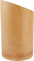 BambooMN Bamboo Kitchen Utensil Holder for Countertop, Utensil Crock for Cooking Utensils - 7" x 4" - Carbonized Brown - 1 Piece
